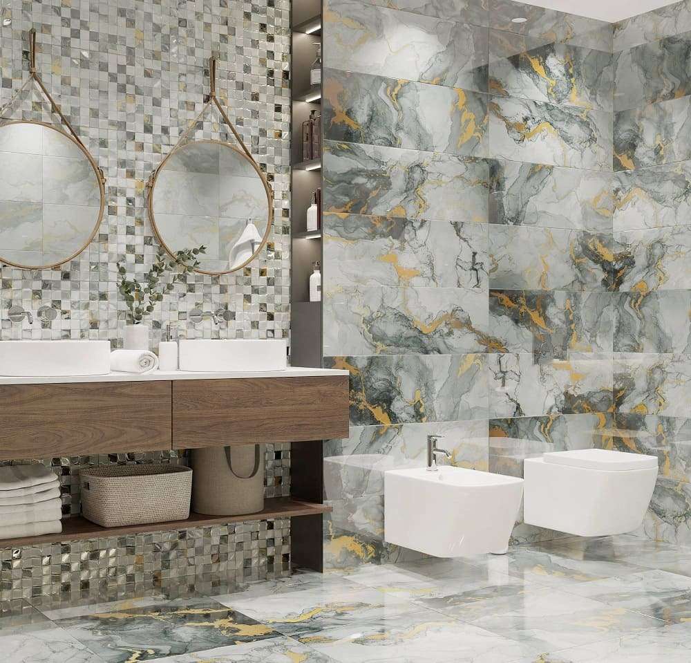 DG04-01 Tiziana Gold Decor 01 glossy 30x90 PrimaVera