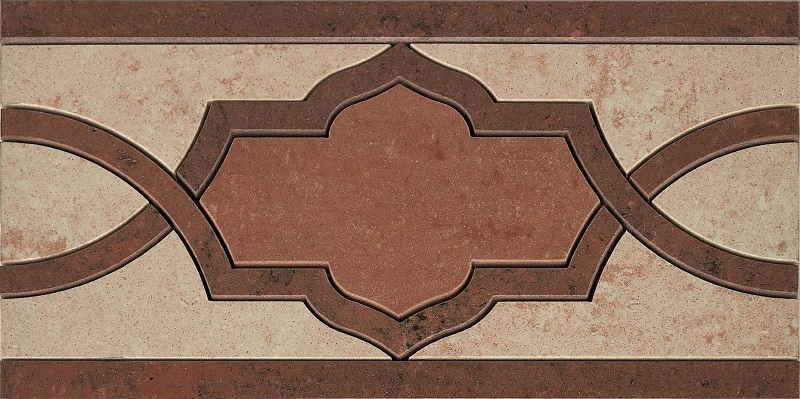 Marte Levigato Rosa Portogallo Fascia Rinascimento B 20x40 Casalgrande Padana