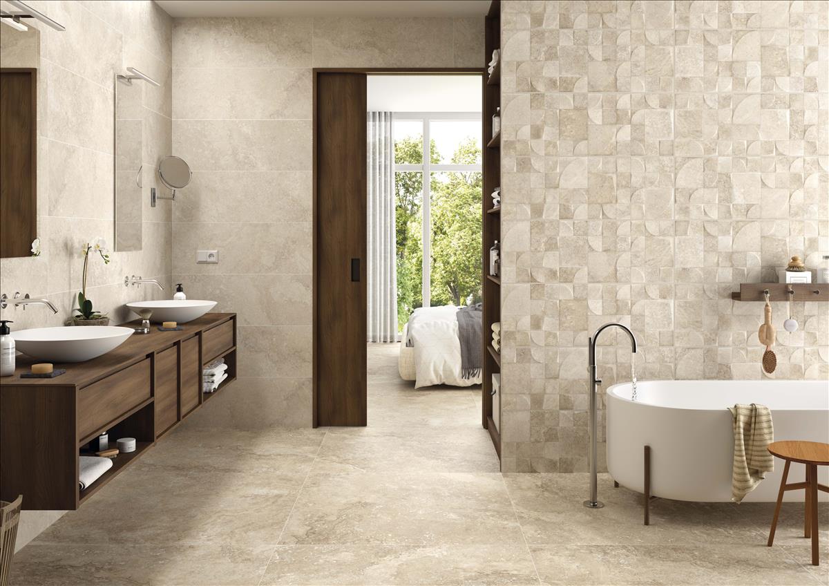 Rockstone Noce MT Rect. Inout 100x100 STN Ceramica