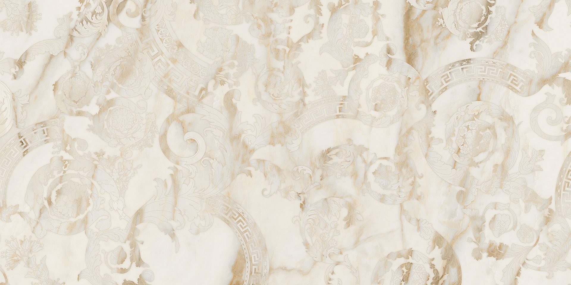 G67592 Calacatta Bright Megabarocco Lux R 60x120 Versace (Gardenia Orchidea) фото 3