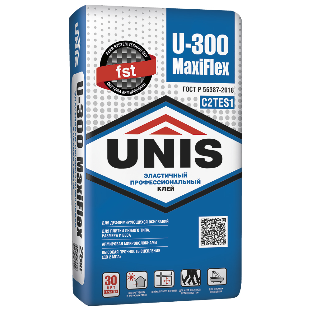 Клей плиточный U-300 MxiiFlex 25 кг Unis