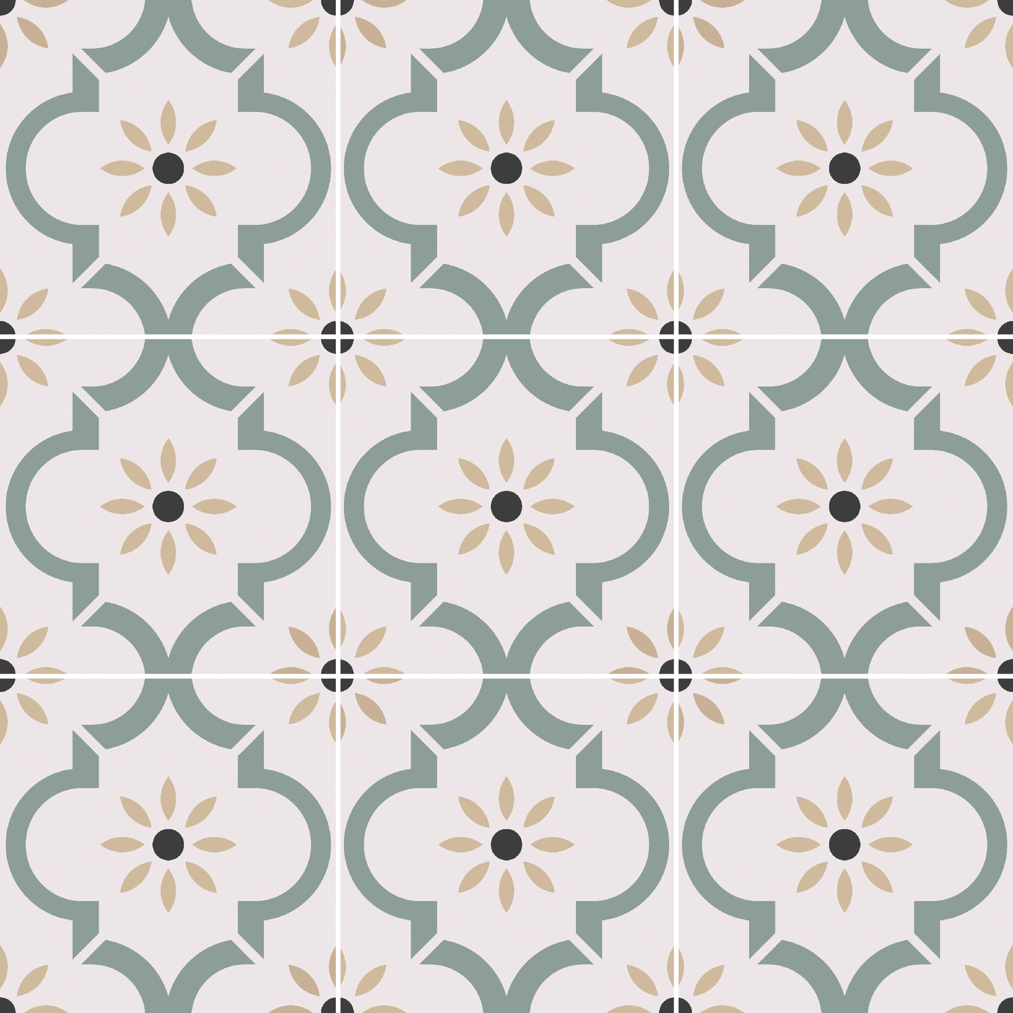 Арабески зеленый 20x20 Smile Tile фото 2