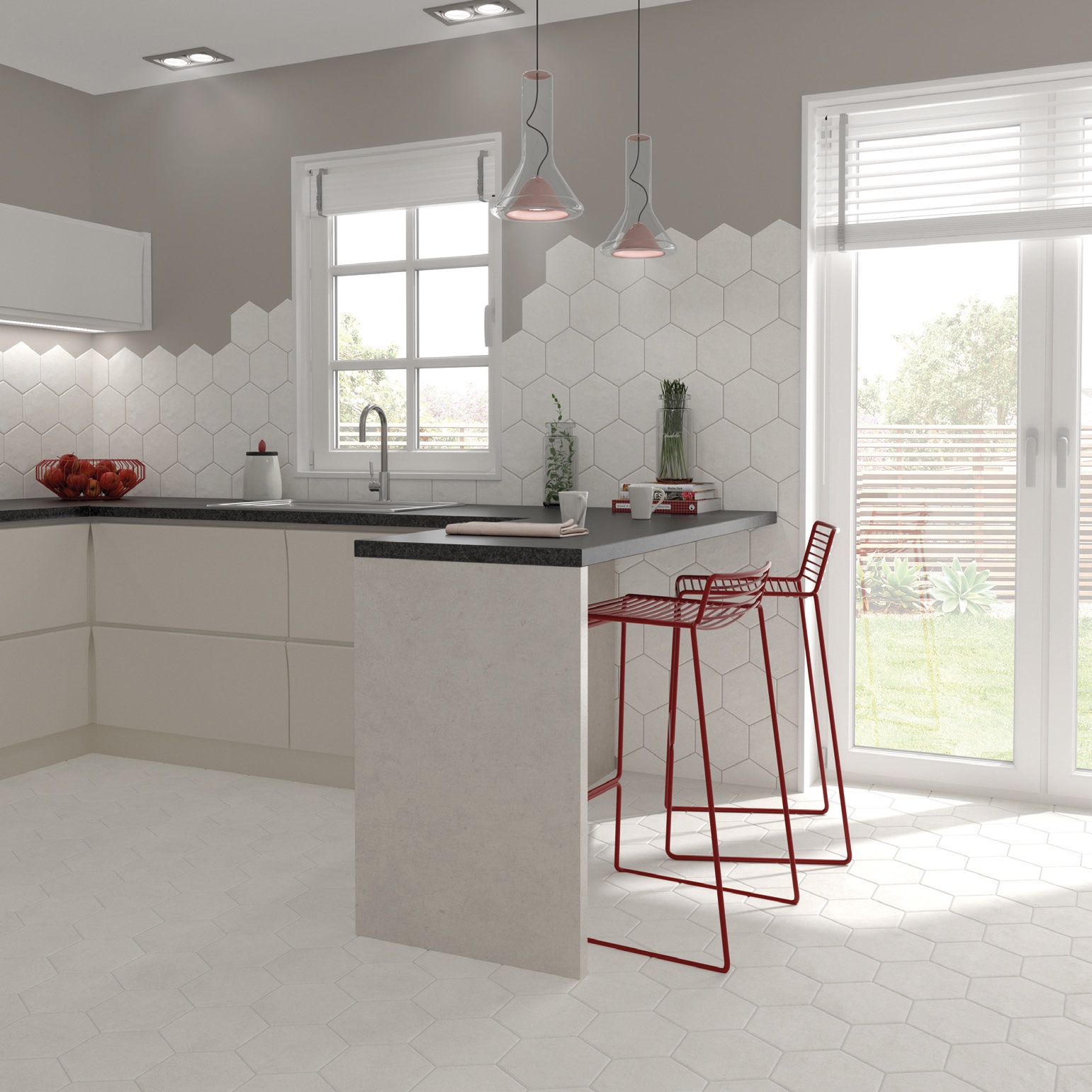 20340 Hexatile Gris Mate 17.5x20 EQUIPE фото 2