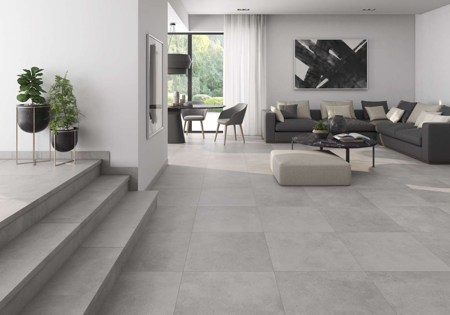 906282 Base Urban Grafito Liso Rect. 59.7x119.7x1 Gres de Aragon