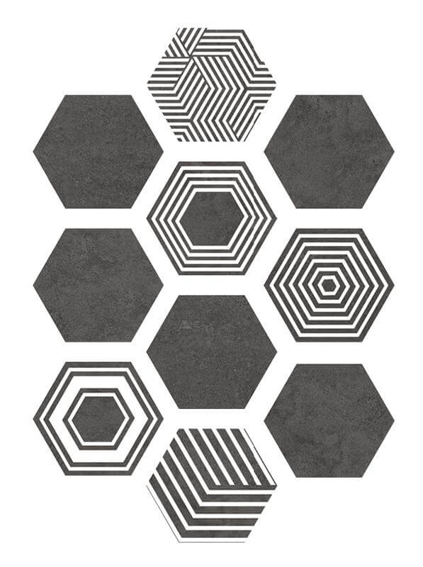 Pier17 Hexa Zinc 23,2x26,7 ITT Ceramic