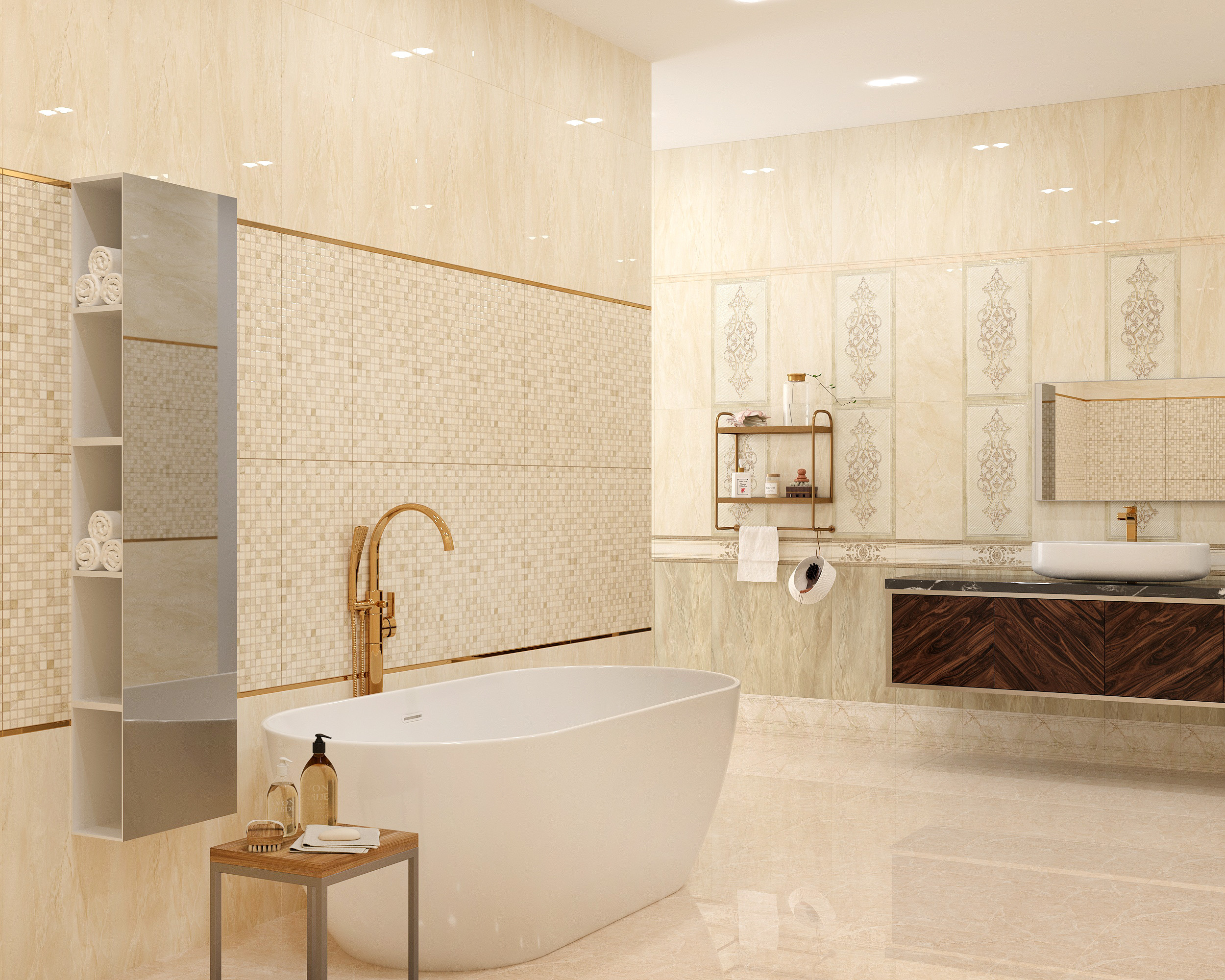 485 Бордюр Rimini Серебро 1.4x60 Eurotile Ceramica фото 3