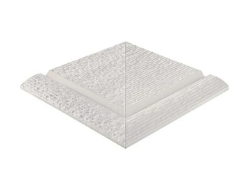 107-2000DK Керамогранит Наружный угловой элемент поручней Apache Unglazed 32,5x32,5 Serapool