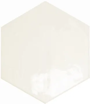 130058 Плитка Spark Hex White Glossy 15x17.3 DNA Tiles