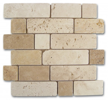 184996 Мозаика Mosaico Travertino Brick 30,5x30,5 Dune