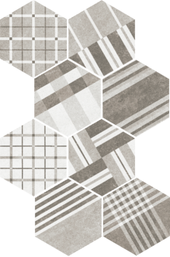 22101 Керамогранит Hexatile Cement Geo Grey 17,5x20 EQUIPE
