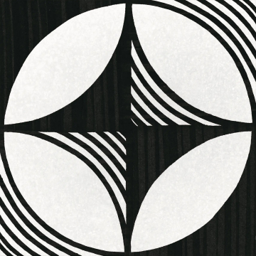 22123 Керамогранит Caprice Compass B&W 20х20 EQUIPE