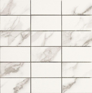 2705417 Мозаика Marmoker Mosaico Statuario Grigio Lucido 5x10 30x30 Casalgrande Padana