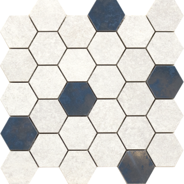 27959 Мозаика D.GRUNGE WHITE HEXA/AS/28.3X29.4/C 28.3x29.4 Peronda