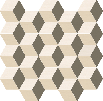 600110000785 Плитка Element Mosaico Cube Warm 30,5x33 Italon