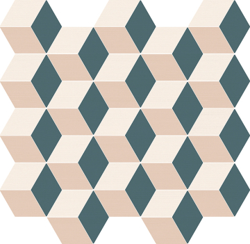 600110000786 Плитка Element Mosaico Cube Cold 30,5x33 Italon