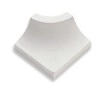 60123 Керамогранит Внутренний торцевой угол White 4x4 Serapool