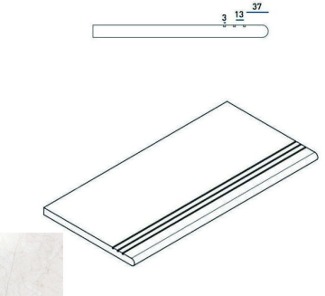 620040000043 Ступени PURE GRADINO ROUND GRIP 30x60 Italon