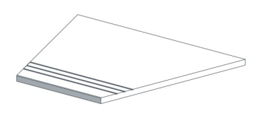 620040000120 Ступени Drift White Gradino Lineare Angolo Dx 30x60 Atlas Concorde Russia