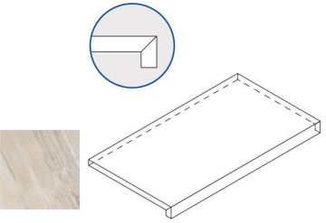 620070000694 Ступени White X2 SCALINO FRONTALE 30x60 Italon