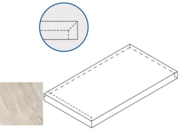 620070000696 Ступени White X2 SCALINO ANGOLARE SX 30x60 Italon