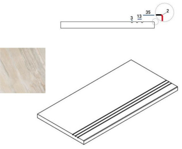 620090000207 Керамогранит WHITE BORDO GRIP 30x60 Italon