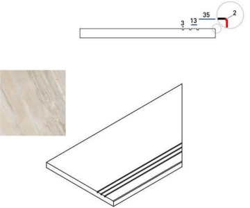 620090000208 Керамогранит WHITE BORDO GRIP DX 30x60 Italon
