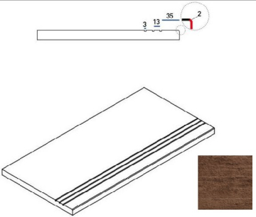 620090000241 Керамогранит PEPPER BORDO GRIP 30x60 Italon