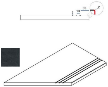 620090000421 Керамогранит Titanio Bordo Grip SX 30x60 Italon