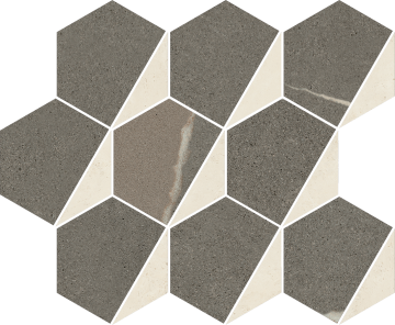 620110000160 Мозаика Metropolis Mosaico Hexagon Warm Nat 25.4x31 Italon