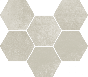 620110000172 Мозаика Экспо Уайт Мозаика Гексагон 25x29 ColiseumGres