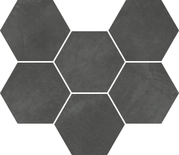 620110000190 Мозаика Continuum Petrol Mosaico Hexagon 25x29 Italon