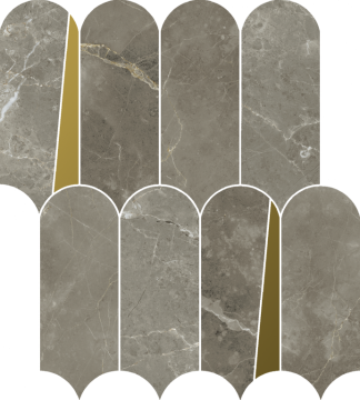 620110000234 Мозаика Stellaris Tuscania Grey Mosaico Elegant Lux 32.5x36.1 Italon