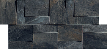 739373 Керамогранит Ardoise Modulo Muretto 3d Noir 30x30 Rex Ceramiche