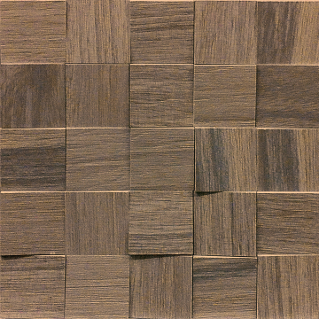 742058 Мозаика Wooden Walnut Mosaico 3D Inclinato Nat 6x6 30x30 Casa Dolce Casa