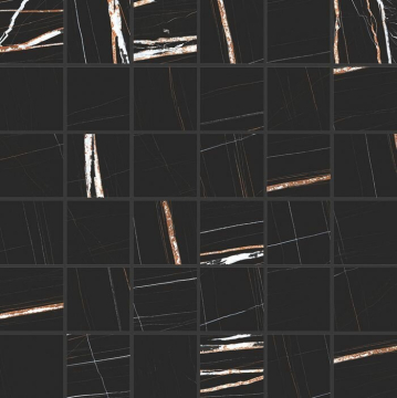 756685 Мозаика Stones 2.0 Sahara Noir Mat Mosaico 5x5 30x30 Casa Dolce Casa