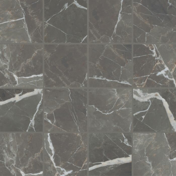 756813 Мозаика Stones 2.0 Calacatta Black Glossy Mosaico 6mm 7,5x7,5 30x30 Casa Dolce Casa