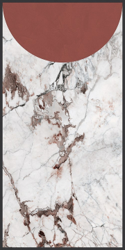 764127 Керамогранит Policroma Volta Breccia-Mattone Mat Ret 6mm 120x240 Cedit