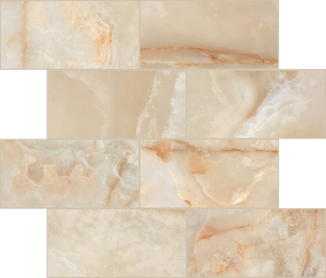 767708 Мозаика Onyx&More Golden Onyx Satin Modulo Muretto 6mm 7,5x15 30x30 Casa Dolce Casa