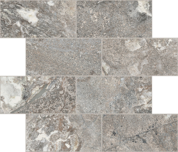 767713 Мозаика Onyx&More Silver Porphyry STR Modulo Muretto 6mm 7,5x15 30x30 Casa Dolce Casa