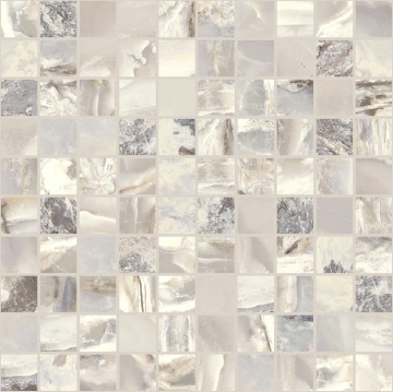 767761 Мозаика Onyx&More White Blend Satin Mosaico 3x3 30x30 Casa Dolce Casa