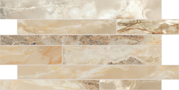 767771 Мозаика Onyx&More Golden Blend Glossy Modulo Listello SF 30x60 Casa Dolce Casa