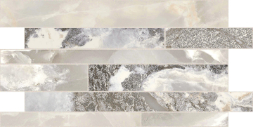 767774 Мозаика Onyx&More White Blend Satin Modulo Listello SF 30x60 Casa Dolce Casa