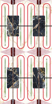 769433 Керамогранит Chimera Decoro Empatia Bianco Glossy Ret 6mm 120x240 Cedit