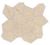 781607 Мозаика Authentic Luxe Stone Chablis Honeycomb Matte Leather 29x25 Rex Ceramiche
