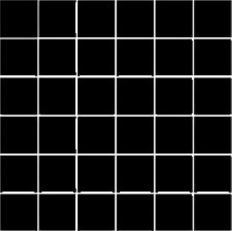80059 Мозаика Mosaic Black 5x5 30x30 Serapool
