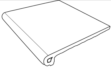 970446 Клинкерная плитка Ступень фронтальная Petra Beige Anti-Slip Round. 33x30 Gres de Aragon