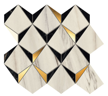9MDB Мозаика Marvel Diamonds Bianco Black 35,8x32,9 Atlas Concorde