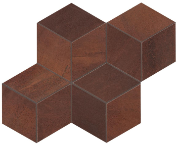 A0UP Мозаика Blaze Corten Mosaico Esagono Matt 30x35 Atlas Concorde