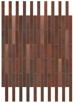 A0UV Мозаика Blaze Corten Mosaico Twin 36.1x29.4 Atlas Concorde
