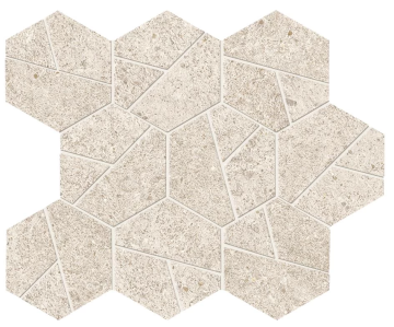 A67I Мозаика Boost Stone White Mosaico Hex 25x28,5 Atlas Concorde